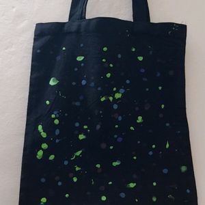 Green Clour Blots Tote Bag