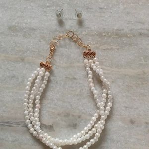 White Pearl Choker Necklace