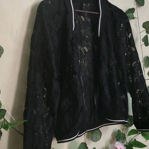 RnB Brand Black Colour Net  Jacket