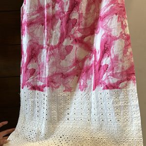 Off Shoulder Pink Kurta With Plazzo