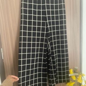 Black Checked Pants