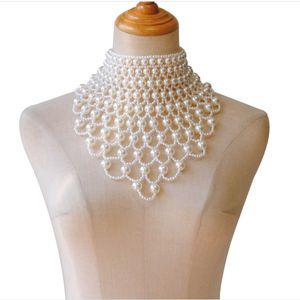 Handmade Faux Pearl Choker Necklace