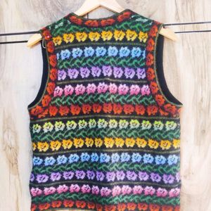 Multicolour Half Sweater Size-38