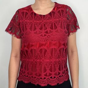 Red Net Top Size S