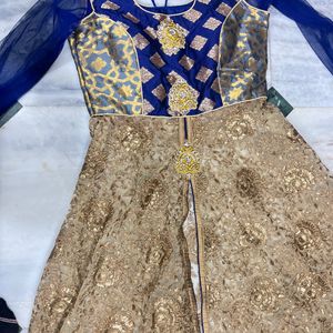 Beautiful Gown With Sharara And Dupatta