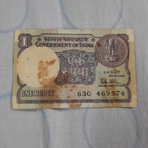 1 Rupee Note