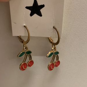 cherry earrings