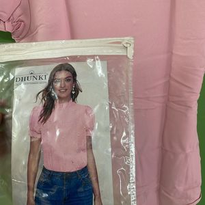 Dhunki Pink Crop Top