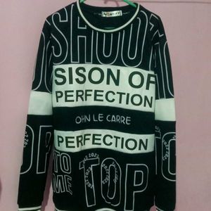 Black Printed Sweatshirt.