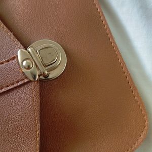 Tan Brown Stylish Sling Bag