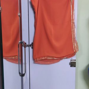 Orange Silk Suit Set