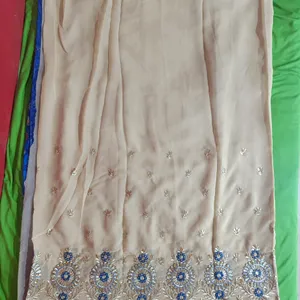 Party Wear Net Zari Work Saree