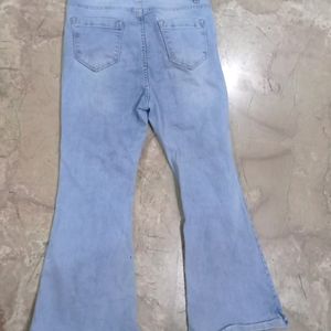 Blue bootcut jeans