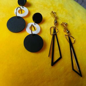 Black And White Earings