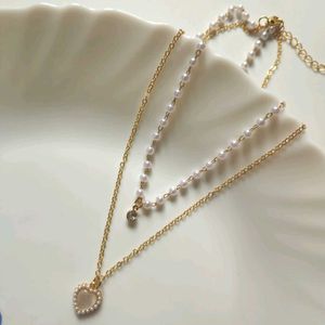 Korean Double layer Pearl Necklace