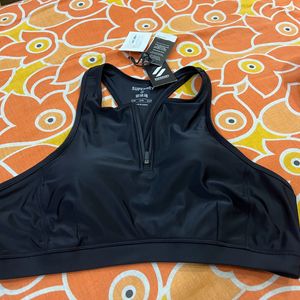 SUPERDRY Half Zip Bikini Top/ Sports Bra