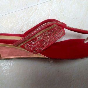 Beautiful Red Bridal Slipper