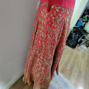 Pink Hand Embroidered Lehenga Choli (Women's)