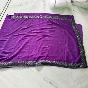 New Purple Saree