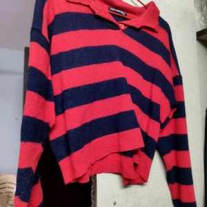 Red stripes sweater