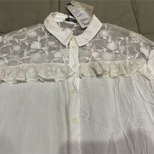 ONLYShirt with Lace Panel