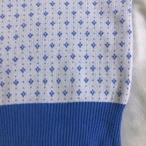 Baby Blue Knitted Top Strechy