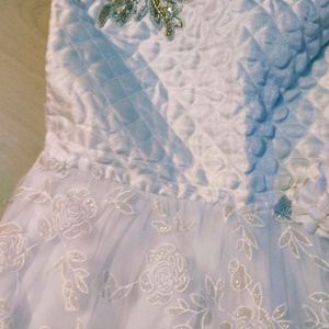 White Colour Girl Cinderella frock