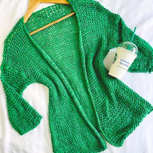 🎀Pinterest Crochet Pattern Green Cardigan