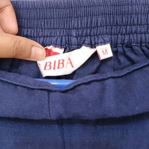 Biba Branded Blue Straight Pant Size M