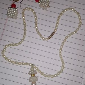 Aesthetic Korean Chain With Earrings