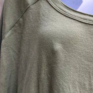 CUTE LIGHT OLIVE COLOUR BAGGY TOP