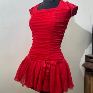 Red Ruched Dress