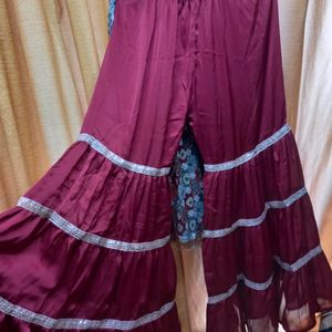 Frock And Plazzo Ethnic Dress