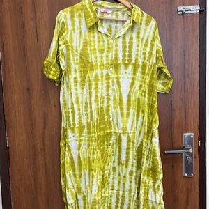 Tine Die Green Kurta For Women