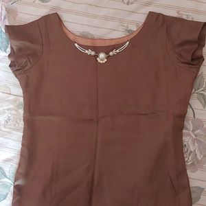 Brown Crop Top  For Women