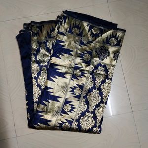 Navy Blue Banarasi Saree