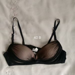 Nude N Black  Net Bra