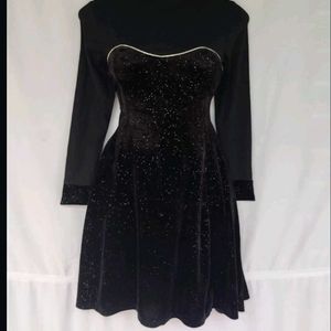 Black velvet dress