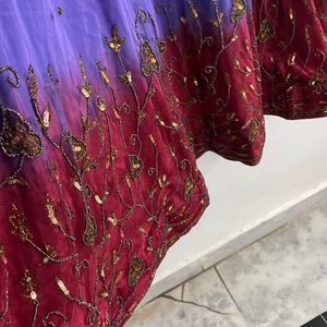 Purple Vintage Lehnga Handwork With Heavy Duppata