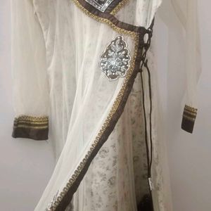 Anarkali Kurti Ofwhite Colour