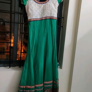 Long Anarkali Dress With Chudi Pant and Dupatta