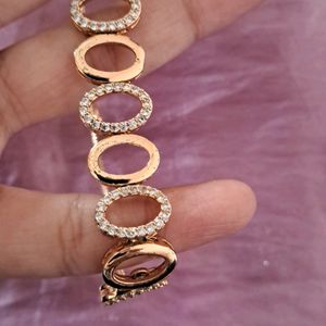 Rose Gold Stone Studded Bracelet