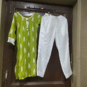 Kids Cotton Kurta And Pants Set