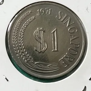 1Dollar Singapore 1971 Rare Nice Condition