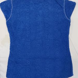 Cotton Chikankari Embroidered Top