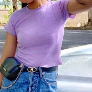 Lavender Crop Top