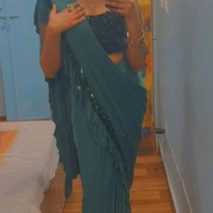 Sequin Partywear Saree (WITH FREEBIES!!)