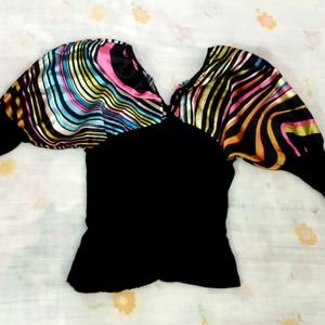 multicolored fashionable top