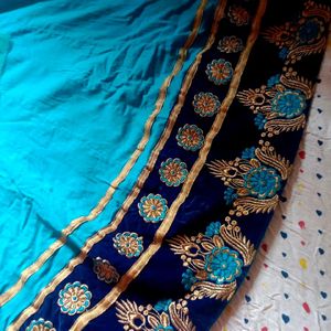 Blue Ethnic Dress With Dupatta