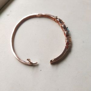 925 Silver Solitary Rose Gold Bangle/Bracelet 1Pec